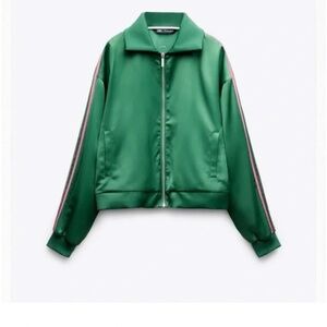 Zara Green track jacket